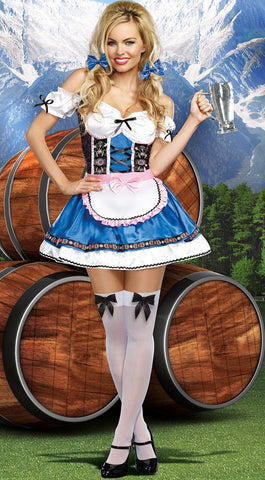 PREMIUM LADIES Oktoberfest Bavarian Wench Ladies Beer Maid Heidi Fancy Dress Costume