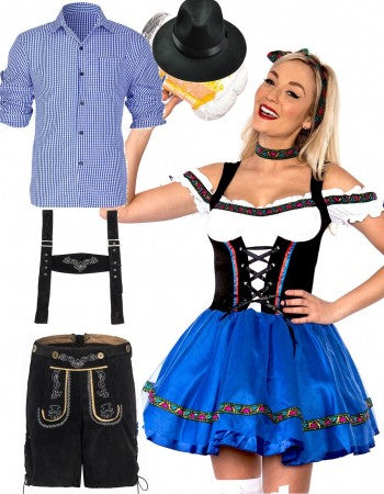 Premium Oktoberfest Beer Maid Wench Couple Costumes