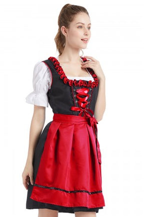 Oktoberfest Red Lederhosen Couple Costumes