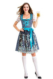 The Hilda Ladies Oktoberfest German Beer Maid Blue Costume