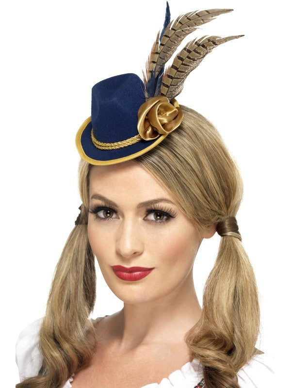 Authentic Bavarian Oktoberfest Hat Adult Blue Authentic Bavarian Oktoberfest Hat Adult Blue