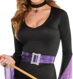 Premium Adult Elegant Witch Gothic Coven Fancy Dress Outfit Halloween