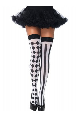 Thigh High Harlequin Stockings (One-Size Fits All)