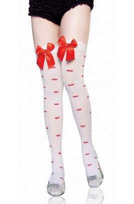Lip Print Stockings (One-Size Fits All)