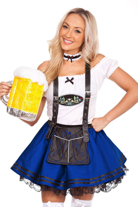 The Saskia (Blue) Oktoberfest Beer Maid Costume