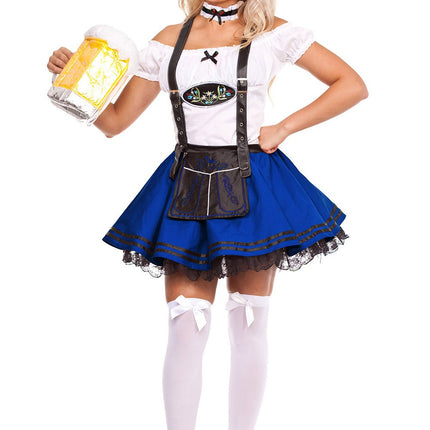 The Saskia (Blue) Oktoberfest Beer Maid Costume