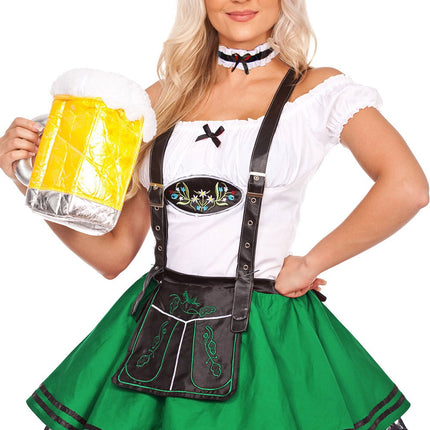 The Saskia (Green) Premium Oktoberfest Beer Maid Costume Green