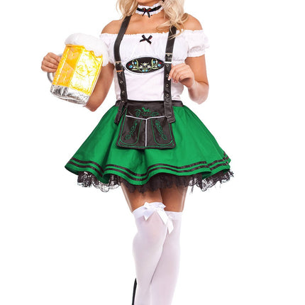 The Saskia (Green) Premium Oktoberfest Beer Maid Costume Green