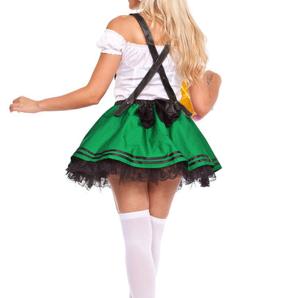 The Saskia (Green) Premium Oktoberfest Beer Maid Costume Green