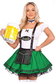 PREMIUM Green Couple Lederhosen Dirndl German Costume