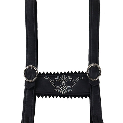 The Hans (Black) Premium Mens Black Lederhosen Oktoberfest Leather Costume