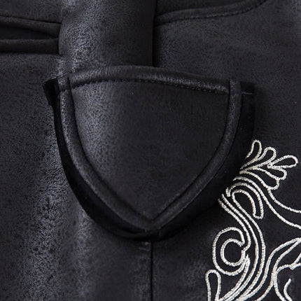 The Hans (Black) Premium Mens Black Lederhosen Oktoberfest Leather Costume