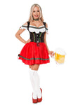 Premium Couple Red Oktoberfest Heidi Beer German Lederhosen Costume