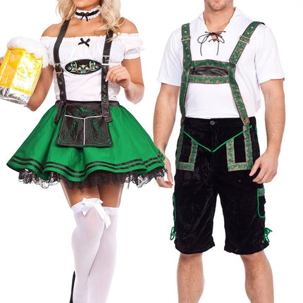 Oktoberfest Green Matching Couples Costumes