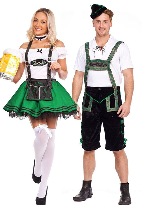 Oktoberfest Green Matching Couples Costumes