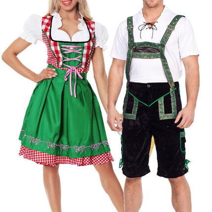 Oktoberfest Green Vintage Matching Couple Costumes