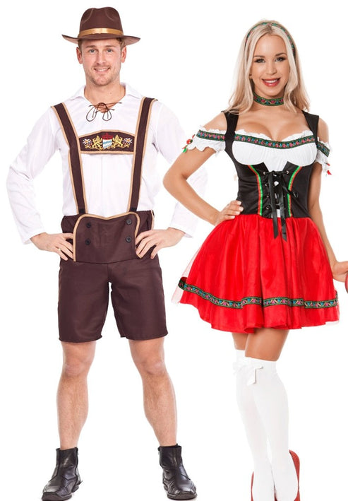 Couples Red Oktoberfest German Costume