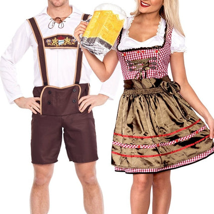 Couples Oktoberfest Heidi Lederhosen Costume