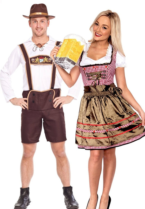 Couples Oktoberfest Heidi Lederhosen Costume