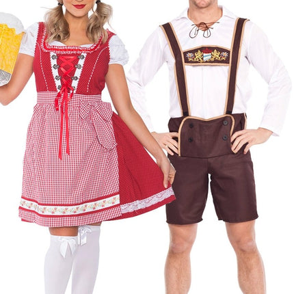 Couples Oktoberfest German Lederhosen Costume