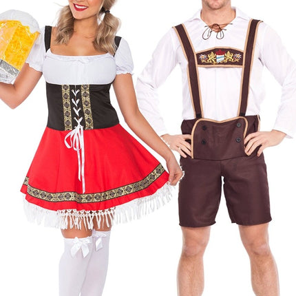 Premium Couples Oktoberfest Dirndl & Lederhosen Costume
