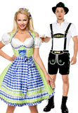 Premium Oktoberfest Lederhosen Dirndl German Couple Costumes