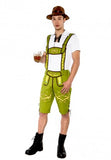 Premium Oktoberfest Green Lederhosen Beer Maid Couple Costumes