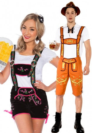 Oktoberfest Lederhosen Couple Costumes