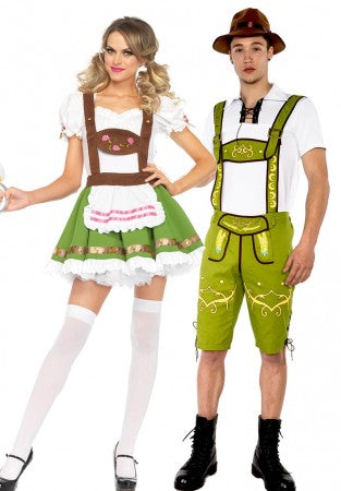 Oktoberfest Lederhosen Heidi Couple Costumes