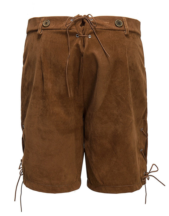 The Klaus: Mens Brown Green Lederhosen Oktoberfest Costume