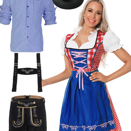 Oktoberfest Beer Maid Couple Costumes