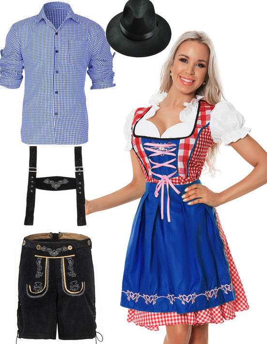 Oktoberfest Beer Maid Couple Costumes
