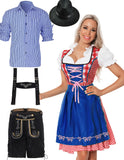 Premium Oktoberfest Alpine Beer Maid Wench Couple Costumes