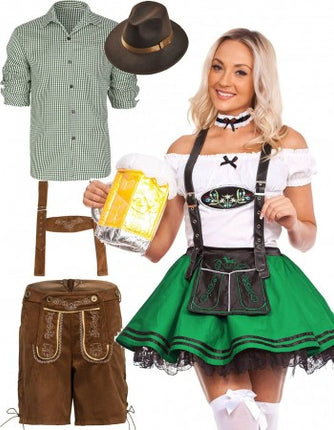 Popular Oktoberfest Green Couple Costume