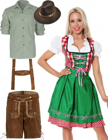 Oktoberfest German Couple Green Costume