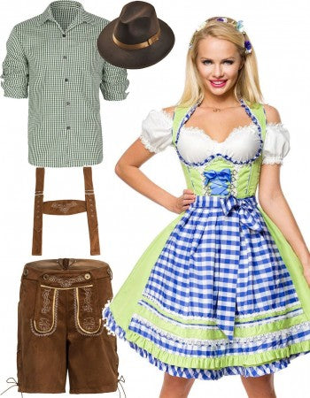 Oktoberfest Premium Lederhosen Couple Costumes