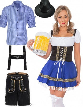 Oktoberfest Beer Maid Matching Couple Costumes