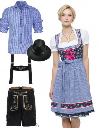 Oktoberfest Dirndl German Couple Costumes