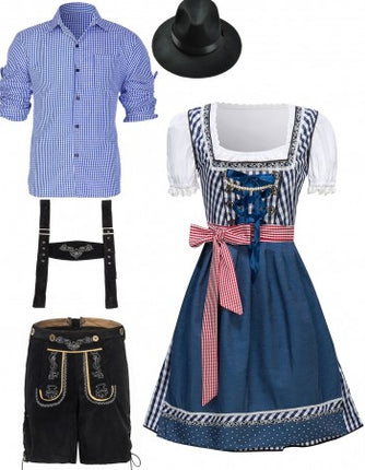 Oktoberfest German Wench Couple Costumes