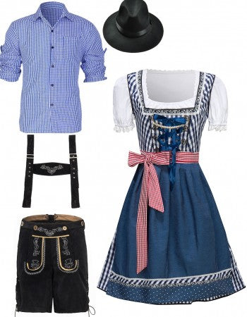 Oktoberfest German Wench Couple Costumes