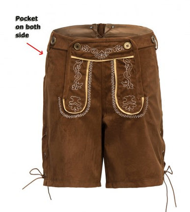 Premium Oktoberfest Red Lederhosen Couple Costumes