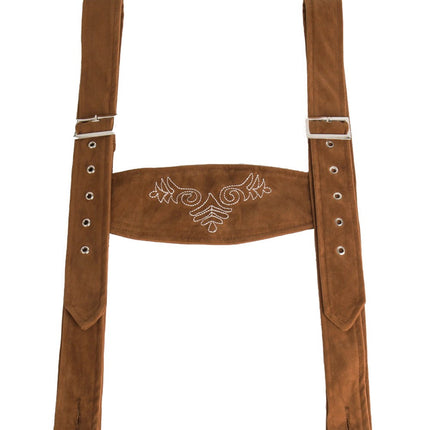 The Hans (Brown): Mens Brown Lederhosen Oktoberfest Costume