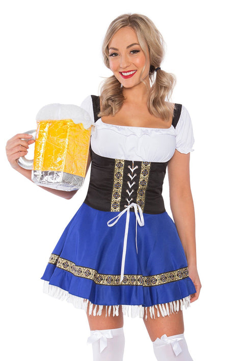 The Blue Rita: Premium Ladies Oktoberfest Beer Maid Costume