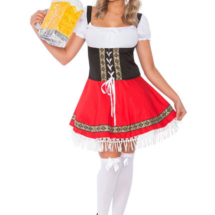 The Red Rita: Premium Ladies Oktoberfest Beer Maid Costume