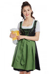 Oktoberfest Dirndl German Beer Lederhosen Couple Green