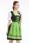 Premium Oktoberfest Green Lederhosen Beer Maid Couple Costumes