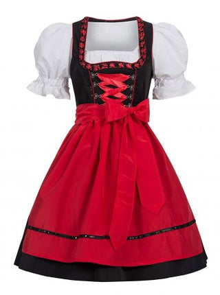 Oktoberfest Red Lederhosen Couple Costumes