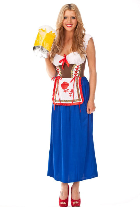 Ladies Long Dress Dirndl Oktoberfest Costume