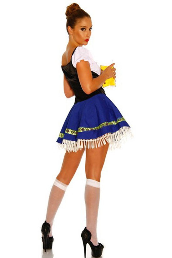 Hot German Beer Maid Outfit Factory Sale Ladies Oktoberfest Beer Maid Costume Wench German Dirdnl Gretchen - Foto 13
