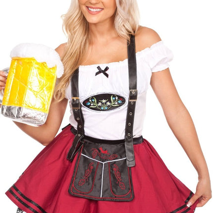 Couples Red Lederhosen Oktoberfest Outfit